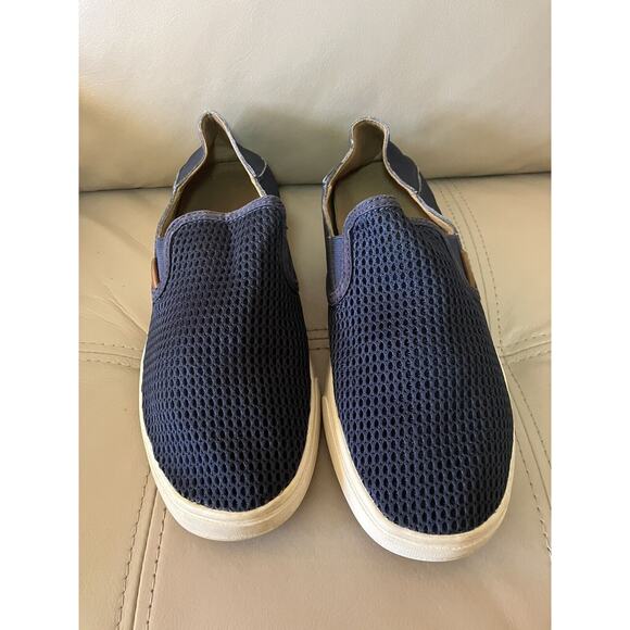 OluKai Women's US 8.5 EU 38.5 Pehuea Navy Mesh Slip On Drop Heel Shoes Sneakers - Picture 2 of 7